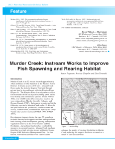 Feature Murder Creek: Instream Works to Improve Fish Spawning
