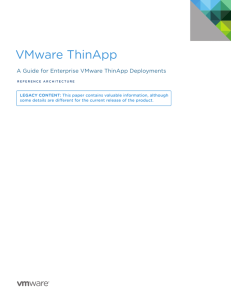 VMware ThinApp Reference Architecture PDF
