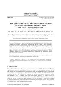 Key techniques for 5G wireless communications: network