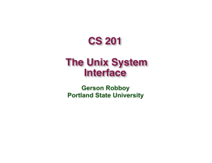 CS 201 The Unix System Interface