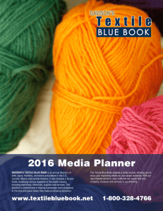 DAVISON'S TEXTILE BLUE BOOK is an annual directory of mills