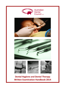 Dental Hygiene and Dental Therapy Written Examination Handbook