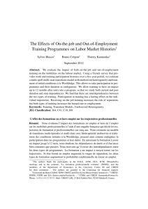 The Effects of On-the-job and Out-of