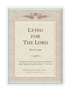 Lying for the Lord - Essay