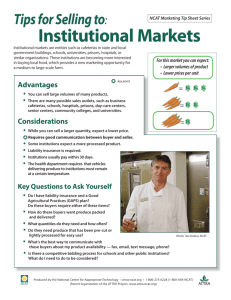 Institutional Markets