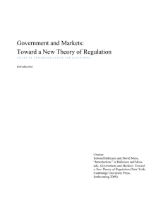 Introduction to Government and Markets: Toward a New Theory of