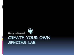 CREATE YOUR OWN SPECIES LAB