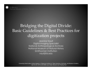 Basic Guidelines and Best Practices for Digitization Projects
