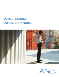 buyer/planner competency model