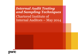 Audit testing and sample sizes - Chartered Institute of Internal Auditors