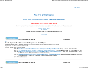 JSM 2012 Online Program - American Statistical Association
