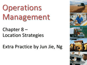 Chapter 8 – Location Strategies Extra Practice by Jun Jie, Ng
