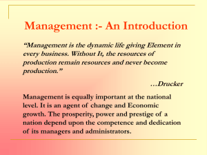 Introduction of Management