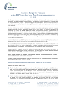 Key messages on the EIOPA report on Long