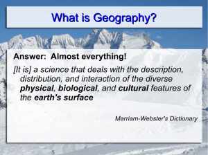 Geography is Everthing Quiz