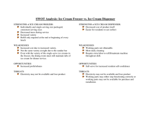 SWOT Analysis: Ice Cream Freezer vs. Ice Cream