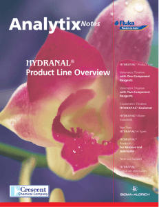 Hydranal Product Line Overview