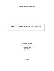 local government: policy review