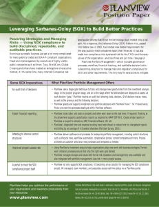 Leveraging Sarbanes-Oxley (SOX) to Build Better Practices