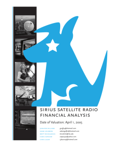 sirius satellite radio financial analysis