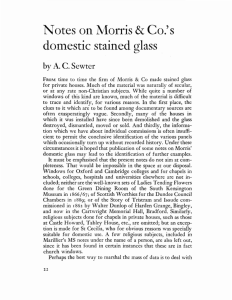 Notes on Morris & Co.'s domestic stained glass
