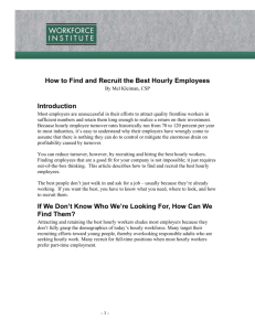 How to Recruit the Best Hourly Employees