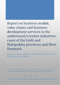 Report on business models, value chains and business