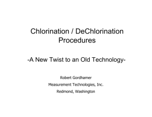 Chlorination / DeChlorination Procedures - PNWS-AWWA