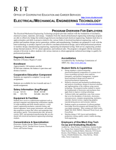 electrical/mechanical engineering technology