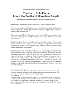 Handout: The Hard, Cold Facts About the Deaths of Homeless People