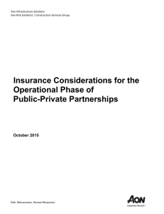 Insurance Considerations for the Operational Phase of Public