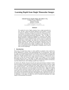 Learning Depth from Single Monocular Images