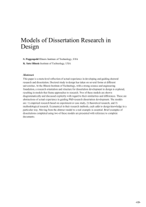 Models of Dissertation Research in Design