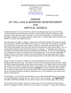design of tail lugs & basering reinforcement for