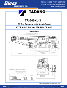 Tadano TR 500XL-3 Load Capacity