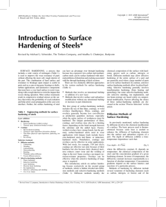 Introduction to Surface Hardening of Steels