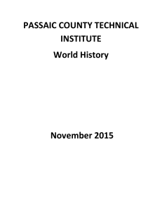 PASSAIC COUNTY TECHNICAL INSTITUTE World History