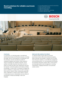 Bosch solutions for reliable courtroom recording