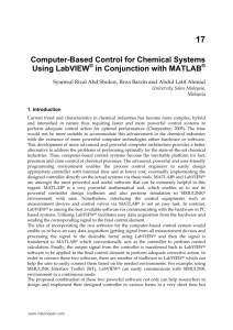 Computer-Based Control for Chemical Systems Using