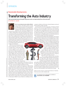 Transforming the Auto Industry - The Earth Institute