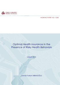 Optimal Health Insurance in the Presence of Risky Health