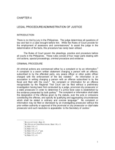 Legal Procedure / Administration of Justice