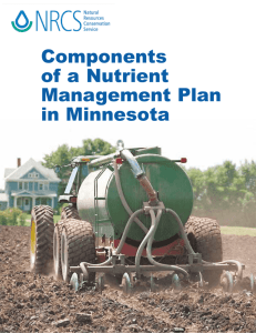 Components of a Nutrient Management Plan in Minnesota