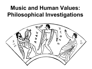 Music and Human Values: Philosophical Investigations