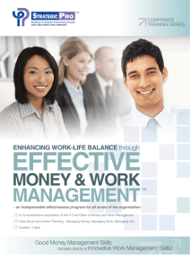 Effective Money & Work Management program