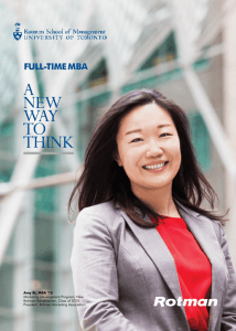 A NEW WAY TO THINK - Rotman School of Management