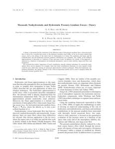 Mesoscale Nonhydrostatic and Hydrostatic Pressure Gradient