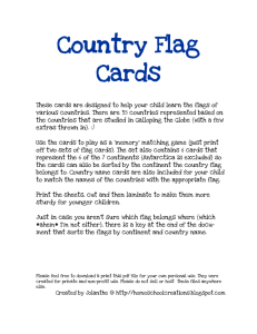 Country Flag Cards - Homeschool Creations