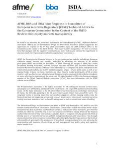 AFME, BBA and ISDA Joint Response to Committee of European
