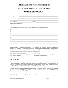 ophthalmology - American Osteopathic Association